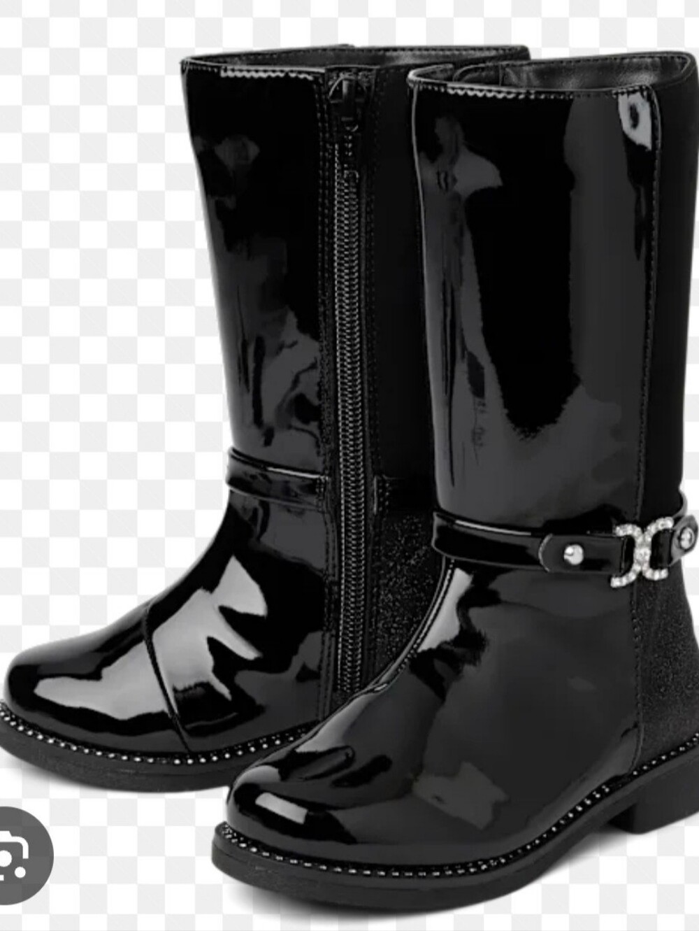 The Children's Place Girls Jeweled Buckle Tall Boots - Youth 1 (8 inches)